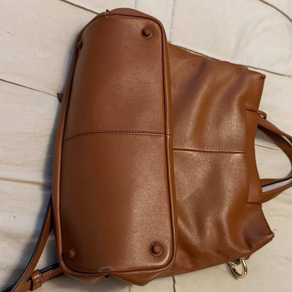 Cole Haan Grand Ambition Women's Brown Leather Handbag Sinch Top Shoulder Strap - Picture 10 of 12